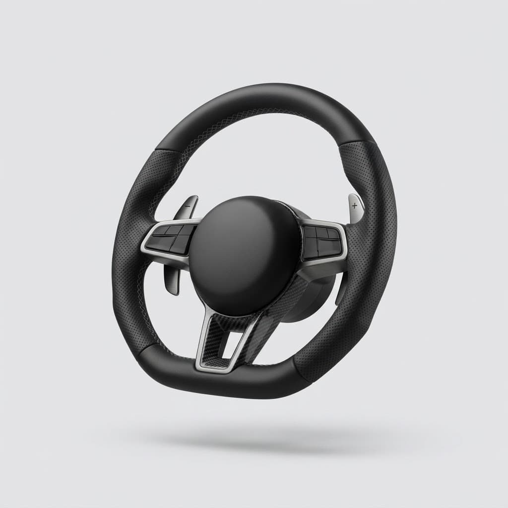 Leather steering wheel